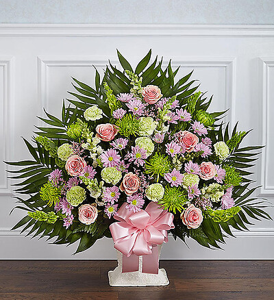 Heartfelt Tribute&amp;trade; Floor Basket- Pastel