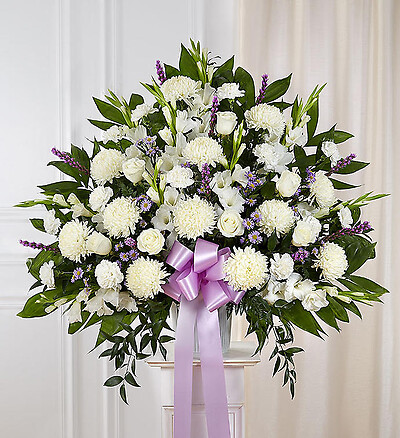 Heartfelt Sympathies&amp;trade; Standing Basket- Lavender