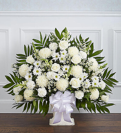 Heartfelt Tribute&amp;trade; Floor Basket- White