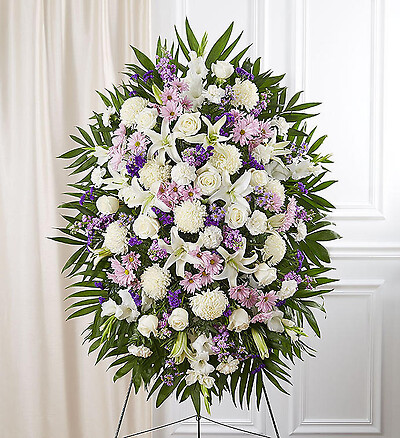 Lavender &amp;amp; White Sympathy Standing Spray